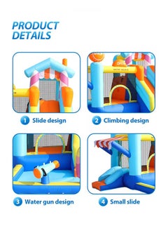 JSAITOYS Inflatable Bouncer with Slide Splash into Fun with an Inflatable Water Slide  - Image 4