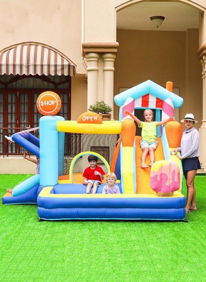 JSAITOYS Inflatable Bouncer with Slide Splash into Fun with an Inflatable Water Slide - Image 1