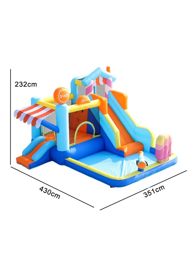 JSAITOYS Inflatable Bouncer with Slide Splash into Fun with an Inflatable Water Slide - Image 2