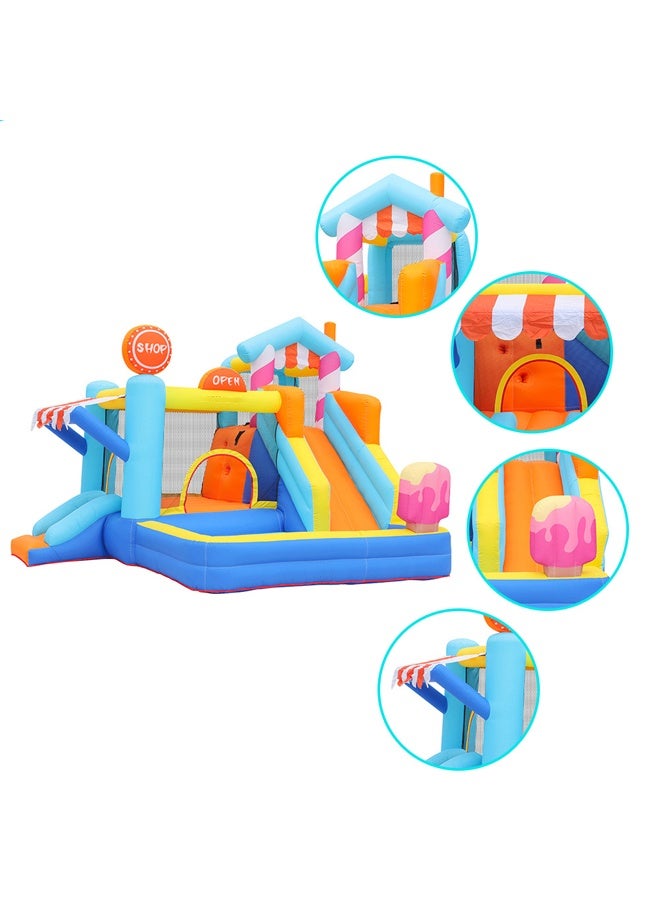 JSAITOYS Inflatable Bouncer with Slide Splash into Fun with an Inflatable Water Slide - Image 3