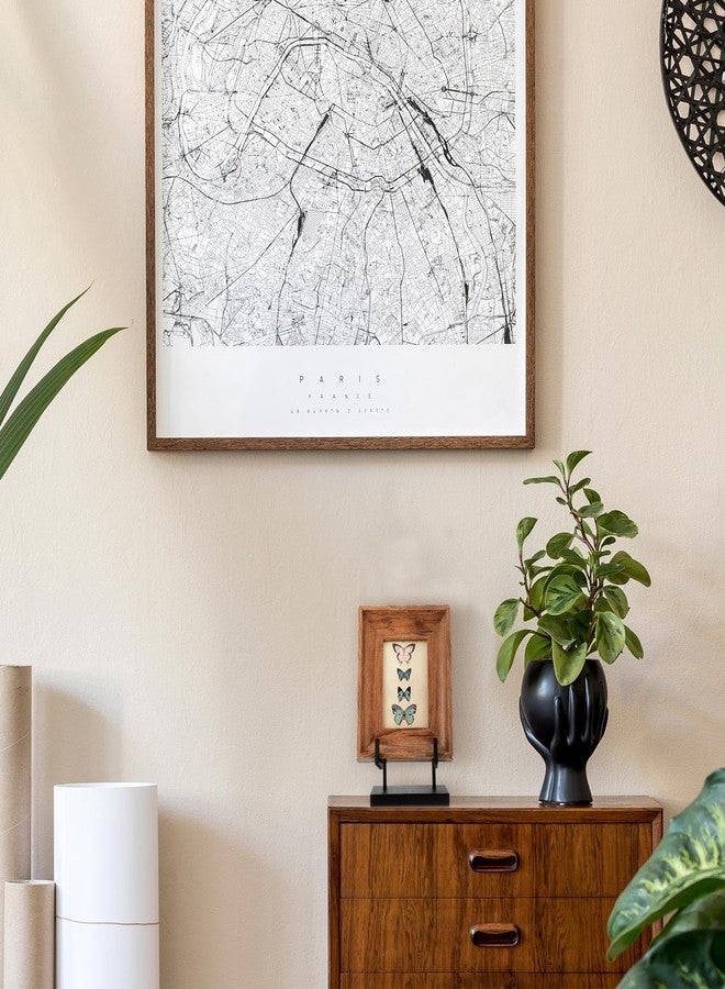 Shimeyao Metal Display Easel Stand 8 x 5 x 3 Inch Black Tabletop Easel Stand Modern Abstract Tabletop Display Holder for Books Plate Photo Frame Artwork Record Albums - Image 5