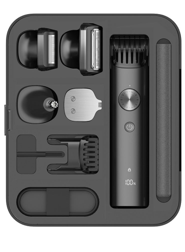 Trimmer for men Grooming Kit Pro Hair, Body All in One Professional Styling Trimmer, Body Groomer, Nose & Ear Hair Trimming, Hair Clippers, Beard Combs, Quick Charge & 90 Mins Run Time black color