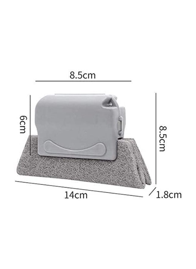 WooFree 2Pcs Creative Groove Window Cleaning Brush Strong Cleaning Power Grey  - Image 1