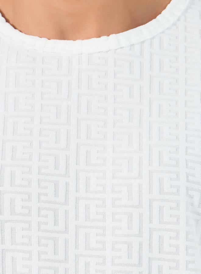 Styli Textured Short Sleeve T-Shirt & Shorts Set  - Image 3