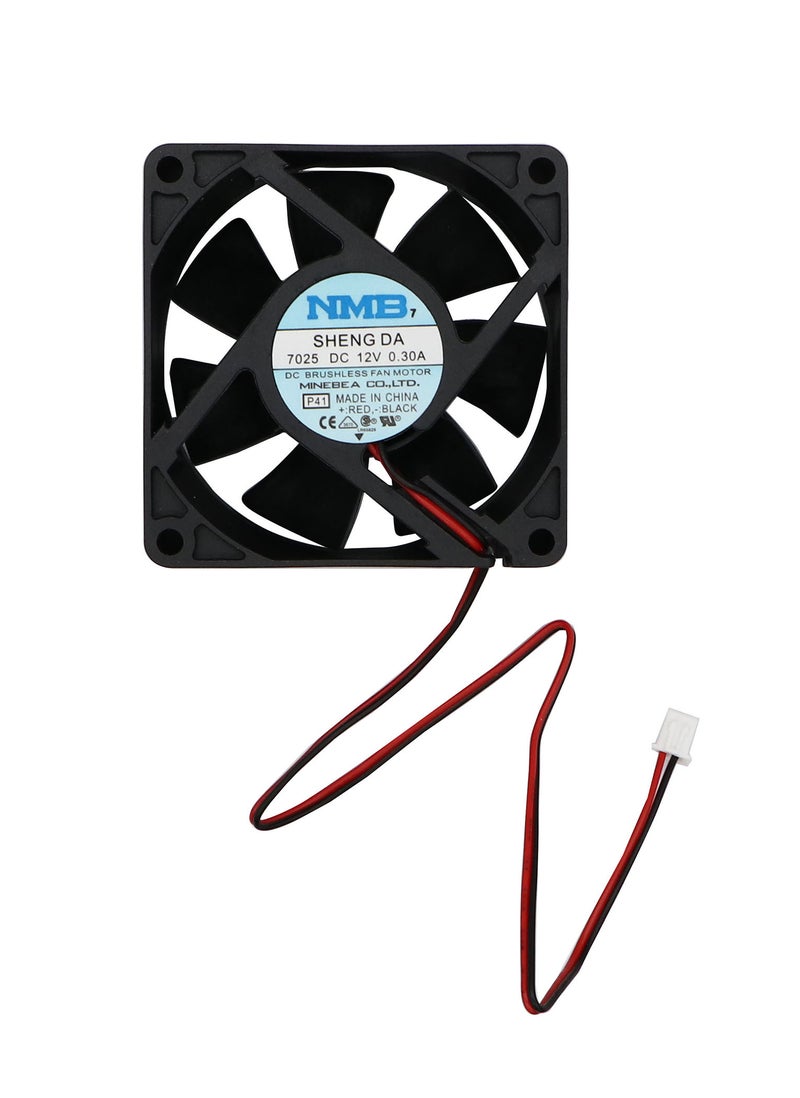 مروحة تبريد 12 فولت - FAN12-70 - 70x70 مم - أسود - Image 1