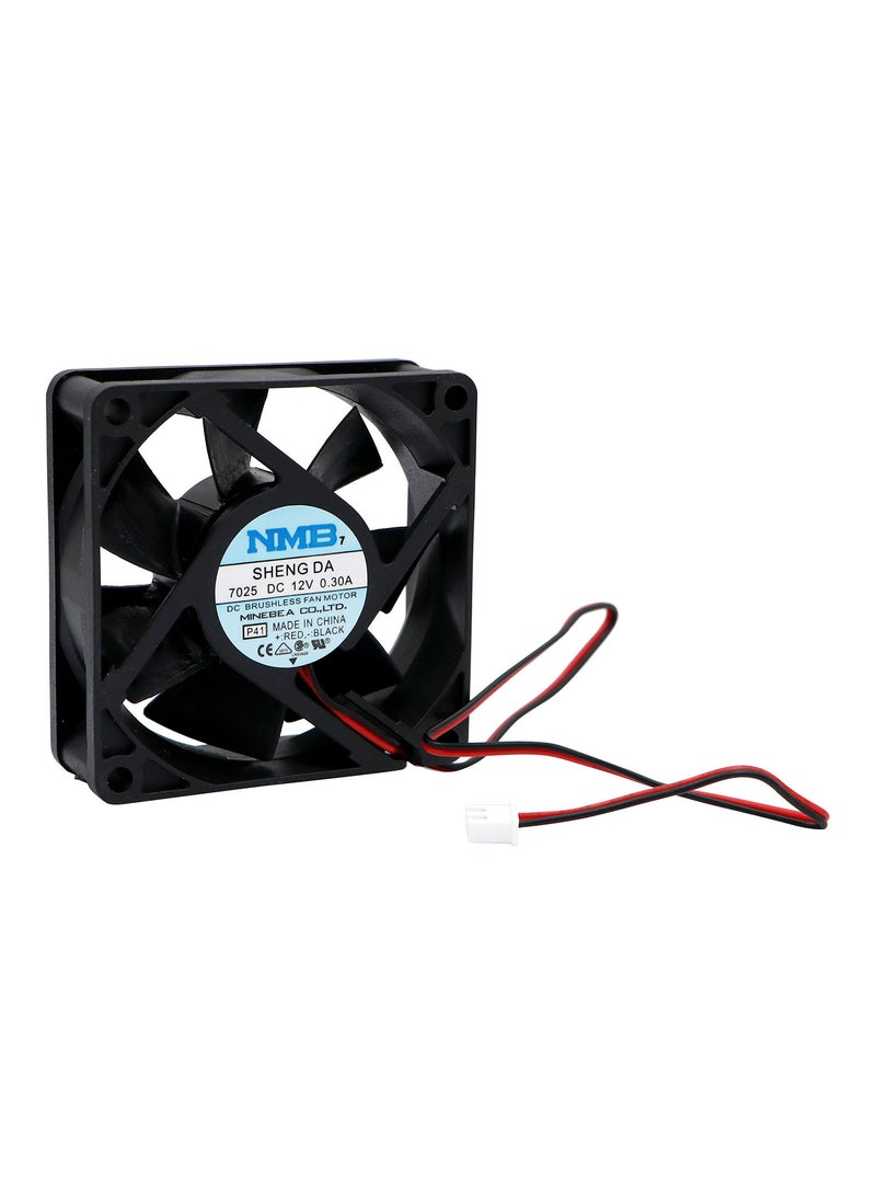 مروحة تبريد 12 فولت - FAN12-70 - 70x70 مم - أسود - Image 2