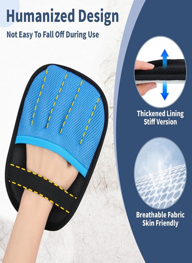 Hysagtek Pet Hair Removal Gloves - Electrostatic Pet Hair Removal Gloves Reusable Five-Finger Cat Dog Fur Remover Grooming Glove Brush Tool for Clothing Couch Funiture Carpet Car Seat - Image 3