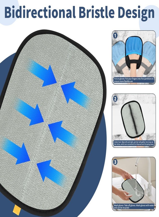 Hysagtek Pet Hair Removal Gloves - Electrostatic Pet Hair Removal Gloves Reusable Five-Finger Cat Dog Fur Remover Grooming Glove Brush Tool for Clothing Couch Funiture Carpet Car Seat - Image 4
