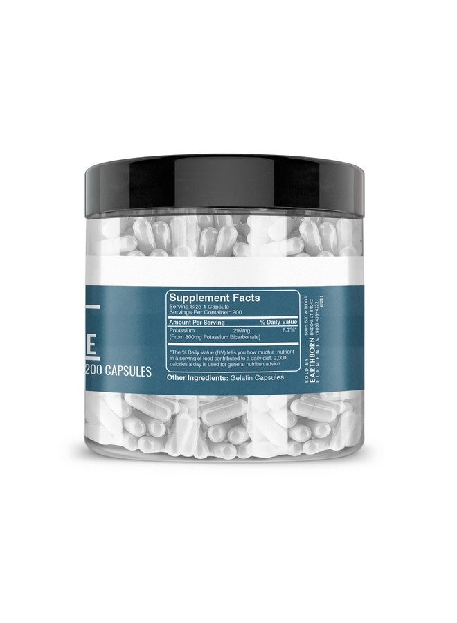 Earthborn Elements Potassium Bicarbonate 200 Capsules, Pure & Undiluted, No Additives - Image 4