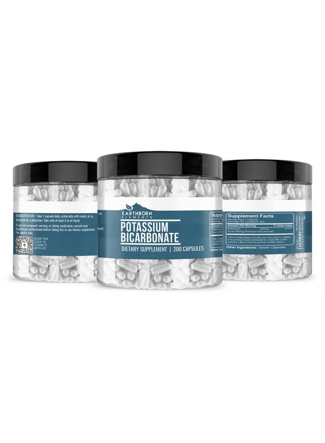 Earthborn Elements Potassium Bicarbonate 200 Capsules, Pure & Undiluted, No Additives - Image 2
