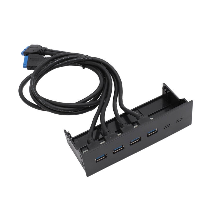 مركز اللوحة الأمامية USB 3.0 بـ 4 منافذ وسرعة 5 جيجابت في الثانية - لوحة أمامية متينة لمحرك الأقراص الضوئية مقاس 5.25 بوصة مصنوعة من بلاستيك ABS لهيكل سطح المكتب - Image 5