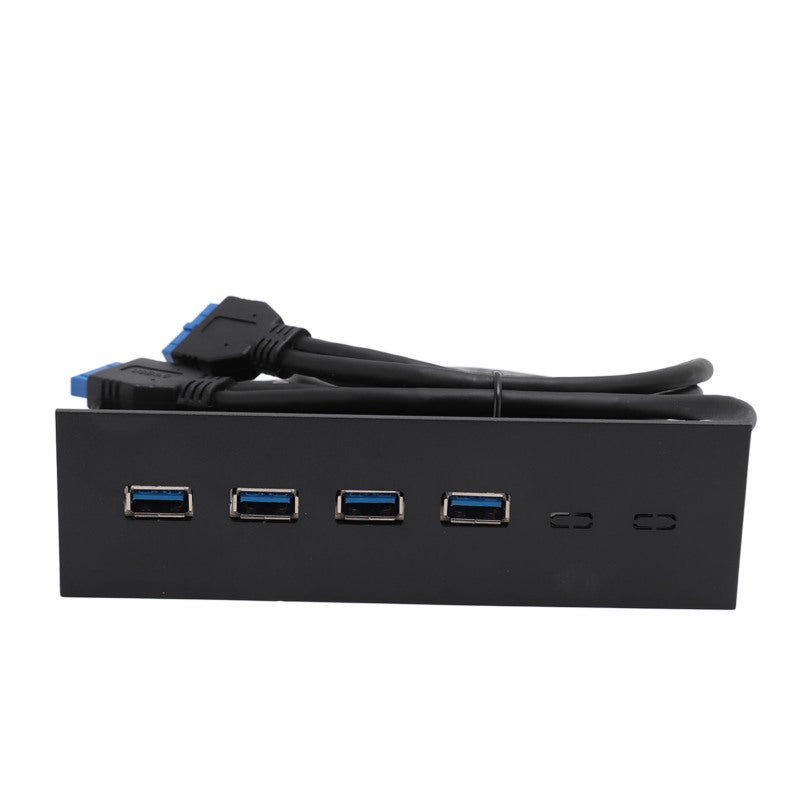 مركز اللوحة الأمامية USB 3.0 بـ 4 منافذ وسرعة 5 جيجابت في الثانية - لوحة أمامية متينة لمحرك الأقراص الضوئية مقاس 5.25 بوصة مصنوعة من بلاستيك ABS لهيكل سطح المكتب - Image 4