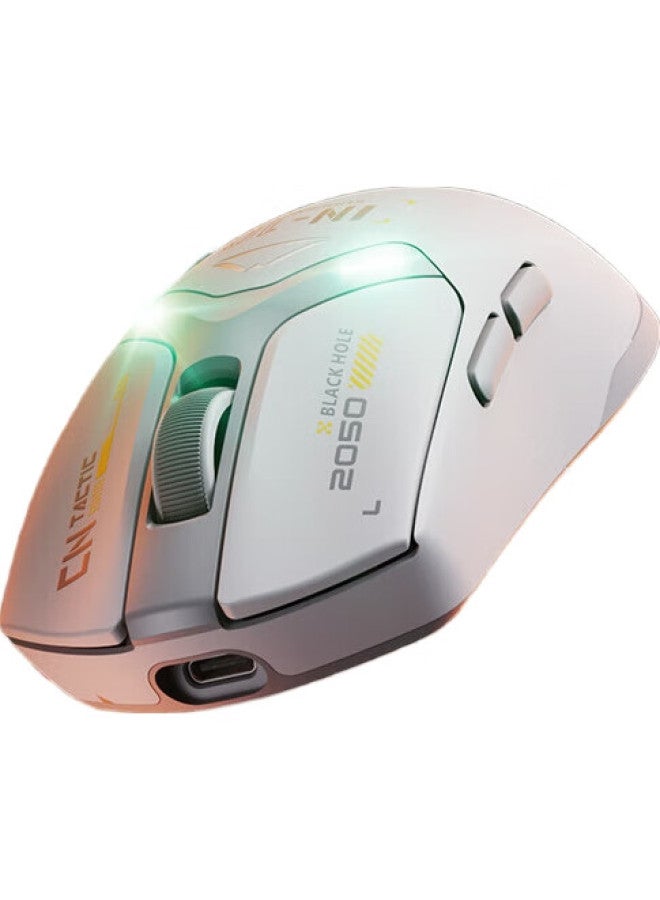 inphic In10 Wireless Gaming Mouse Wired Bluetooth Three Modes Paw3395 Esports Lightweight 26,000 Dpi/8K Polling Rate/100 Million Clicks Luminous White - Image 1