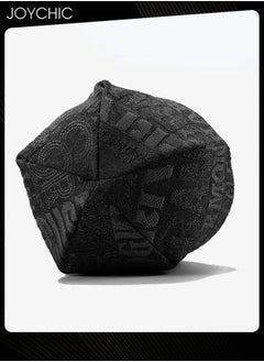 Joychic Cotton Slouchy Beanie Spring Autumn Skull Cap Hip-Hop Running Adult Dwarf Hat Breathable Chemo Cap for Men Women Black  - Image 2
