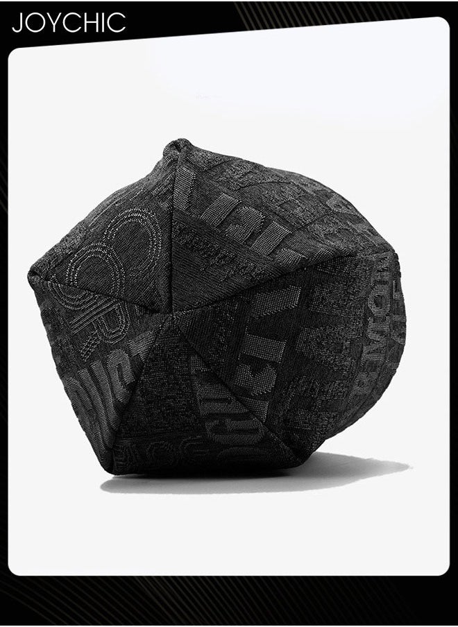 Joychic - Cotton Slouchy Beanie Spring Autumn Skull Cap Hip-Hop Running Adult Dwarf Hat Breathable Chemo Cap for Men Women Black - Image 1