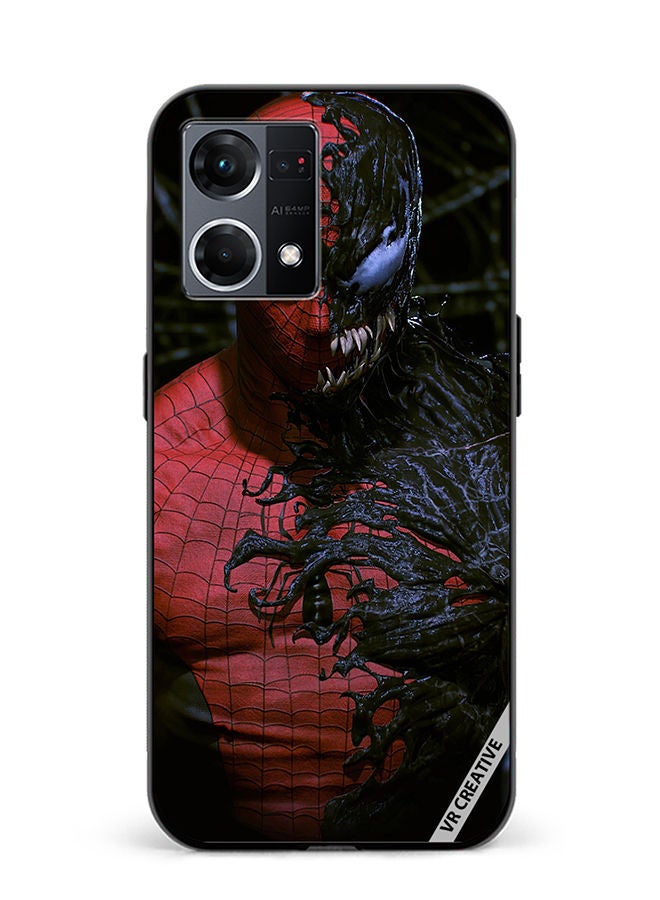 VR CREATIVE Protective Case Cover For Oppo Reno8 4G Spiderman Design Multicolour - Image 1
