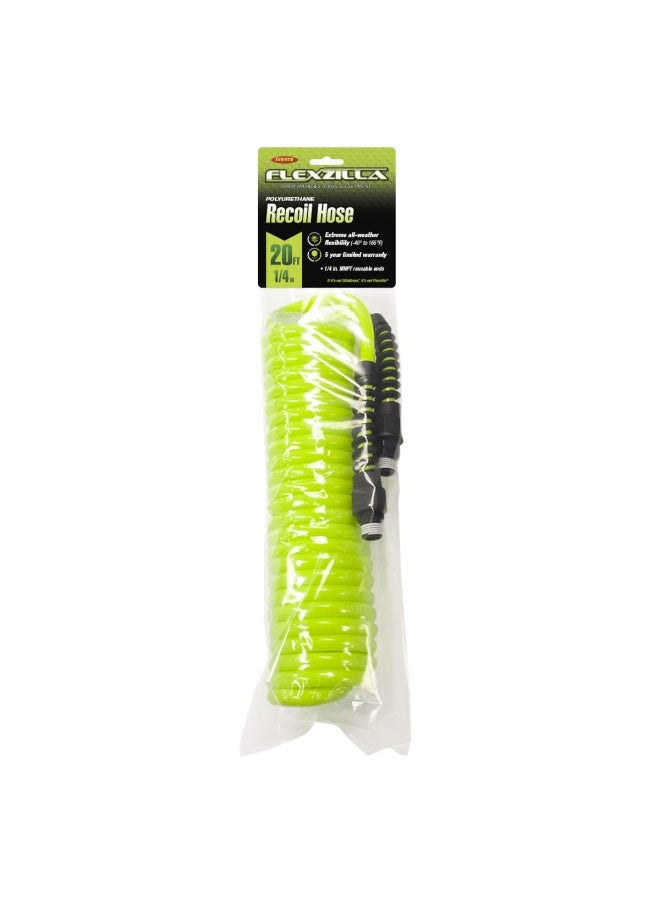 Flexzilla Polyurethane Recoil Air Hose 1 4 in. x 25 ft. ZillaGreen - LP1425AFZ - Image 2