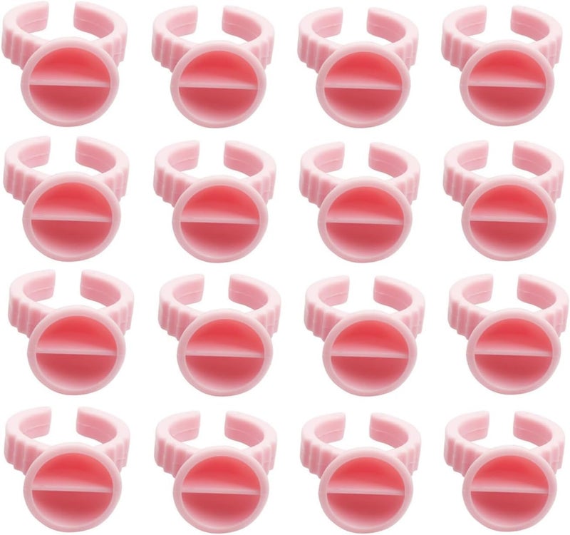 SHIELD PLUS Tattoo Inkcups Ring Makeup Glue Rings Tattoo Rings Cups Pigment Glue Holder Adhesive Makeup Rings Palette for Eyelash Extension Nail Art (Small undivided) (10) - Image 1