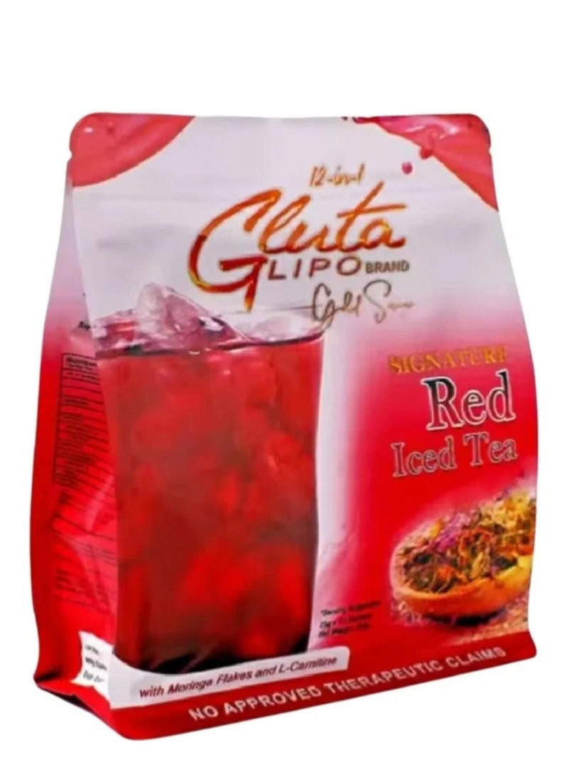 Glutalipo  Gluta Lipo Gold Series Red Iced Tea - 10 Sachets, 10 Count (Pack of 1) - Image 1