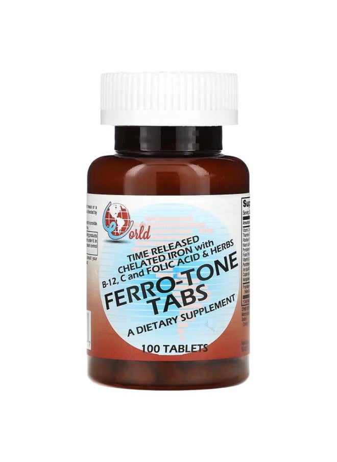 وورلد أورجانك - أقراص Ferro-Tone، 100 قرص - Image 1