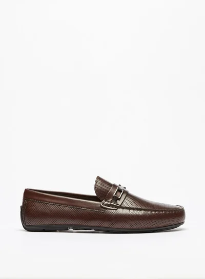 LBL by Shoexpress Men Perforated Slip-On Loafers with Metallic Accent