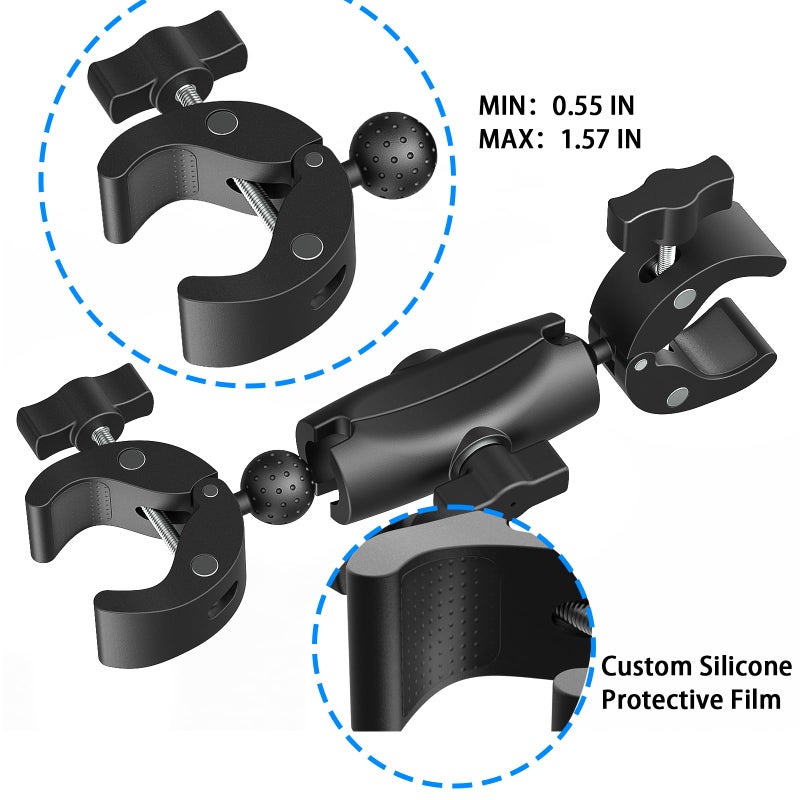 Chatbrid Motorcycle Camera Mount for Insta360 X5 X4 - Bike Handlebar Clamp with 59" Extendable Selfie Stick - Universal Fit for Insta360 X3/X2/ONE RS & GoPro Accessories - Image 3