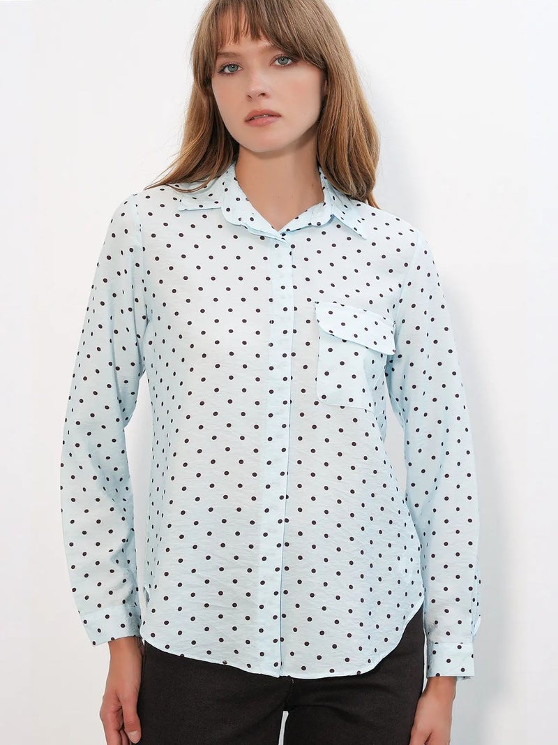 BIG DART BDART Oversized Polka Dot Woven Shirt - Image 1
