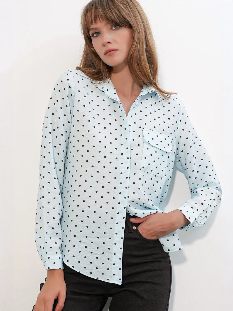 BIG DART BDART Oversized Polka Dot Woven Shirt - Image 3