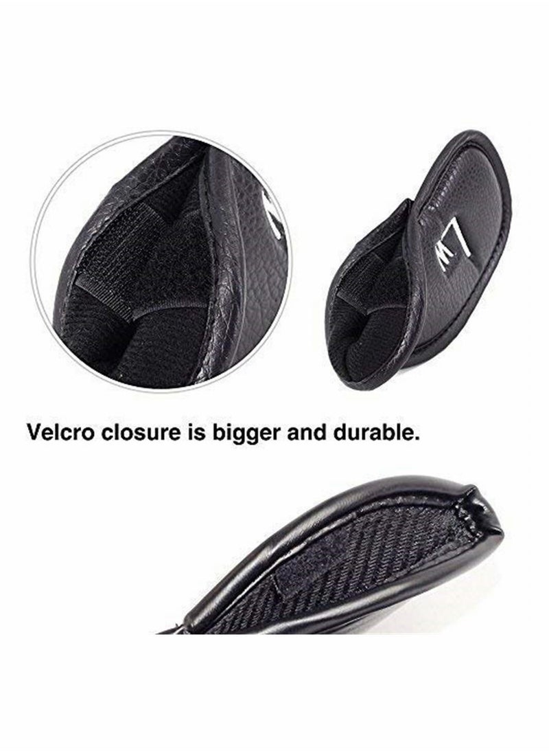 SYOSI - 12 Pcs Golf Club Covers, Leather Golf Iron Head Covers Set for Men Women Fit All Brands - Image 1