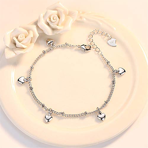 kelistom 925 Sterling Silver Bracelets for Women, Love Heart Charm Chain Bracelet Bangle Fashion Jewelry Gifts - Image 3