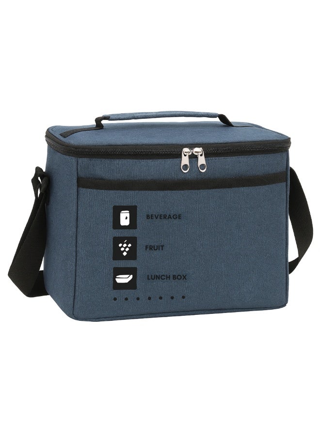 VIO Thermal Lunch Bag Cooler Insulated Lunch Box Tote Reusable Leakproof Food Storage Bag Large Capacity Meal Carrier for Work School Office Travel Picnic Beach Hiking Lunch Container for Men Women Kids Adults with Adjustable Shoulder Strap Lunch Cooling Tote Bento Box Organizer Waterproof Lunch Bag for Snacks and Drinks Multipurpose Hot and Cold Food Carrier Fruit Snacks Box 27X17X20 CM - Image 1