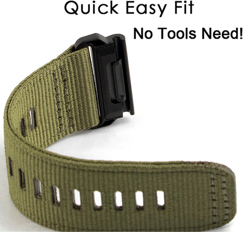 Abanen Rugged Nylon Watch Bands for Garmin Fenix 7X / Fenix 6X / Fenix 5X/Enduro 2, Quick Fit 26mm Adjustable Woven Nylon Sports Wrist Strap with Stainless Steel Clasp for Tactix 7 Pro, epix Pro 51mm - Image 4