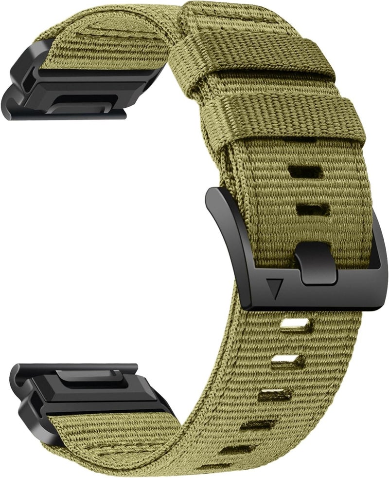 Abanen Rugged Nylon Watch Bands for Garmin Fenix 7X / Fenix 6X / Fenix 5X/Enduro 2, Quick Fit 26mm Adjustable Woven Nylon Sports Wrist Strap with Stainless Steel Clasp for Tactix 7 Pro, epix Pro 51mm - Image 1