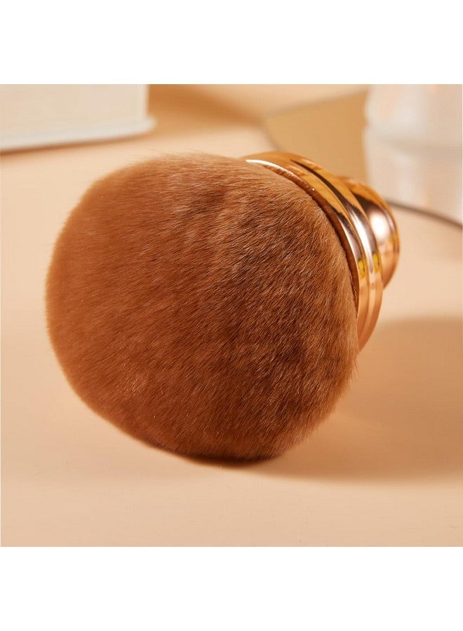 Coshine Extra Large Rose Gold Self Tanning Blend Brush, 3 Inch Width Professional Kabuki Powder, Foundation, Blusher, Bronzer, Self-Tanner Face And Body Brush - Image 2