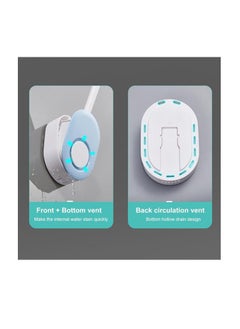 Spaceshoop Toilet Brushes Toilet Brush Household No Dead Angle Set Wall-Mounted Toilet Silicone Head Toilet Brush with Base Bathroom Cleaning Toilet Brushes  - Image 4