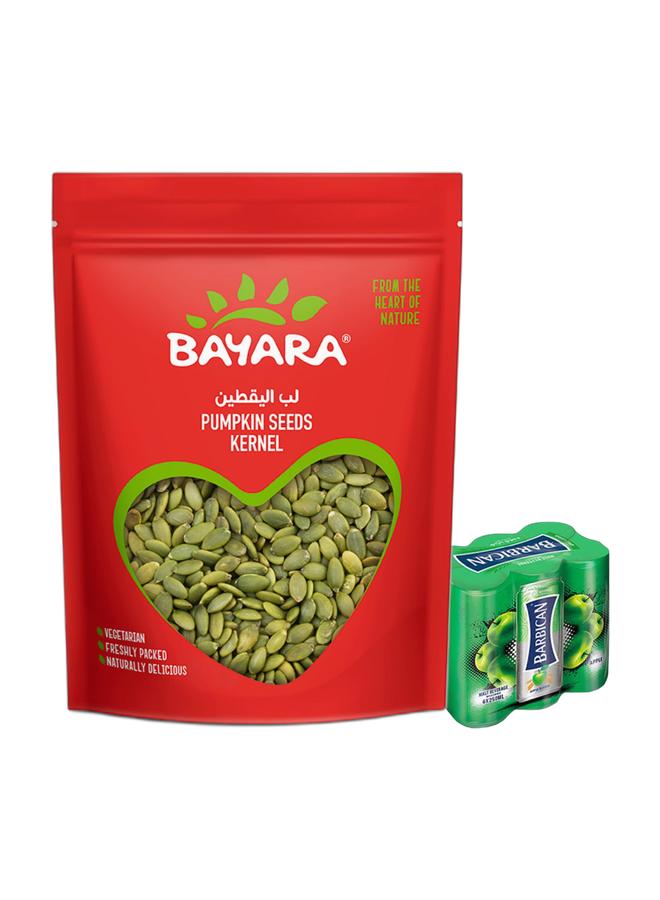noon Bayara Pumpkin Seeds Kernel 200grams + Barbican Apple Flavor Malt Beverage, Can, 250ml × 6 Pack of 6 - Image 1
