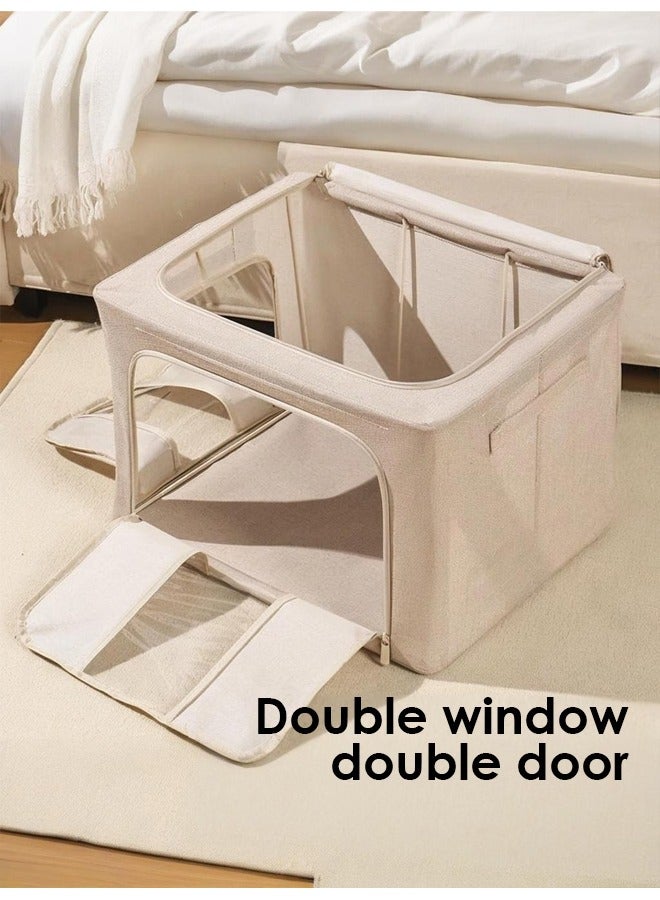 Clothes Storage Organizer, Visible Drawer Organizers，Foldable Closet Organizer Bins，Moisture and Mold Prevention，with Clear Window，Zippers and Handles，for Shirts, T-Shirts, Kids Jeans, Scarves, And Baby Clothes，40*30*20cm
