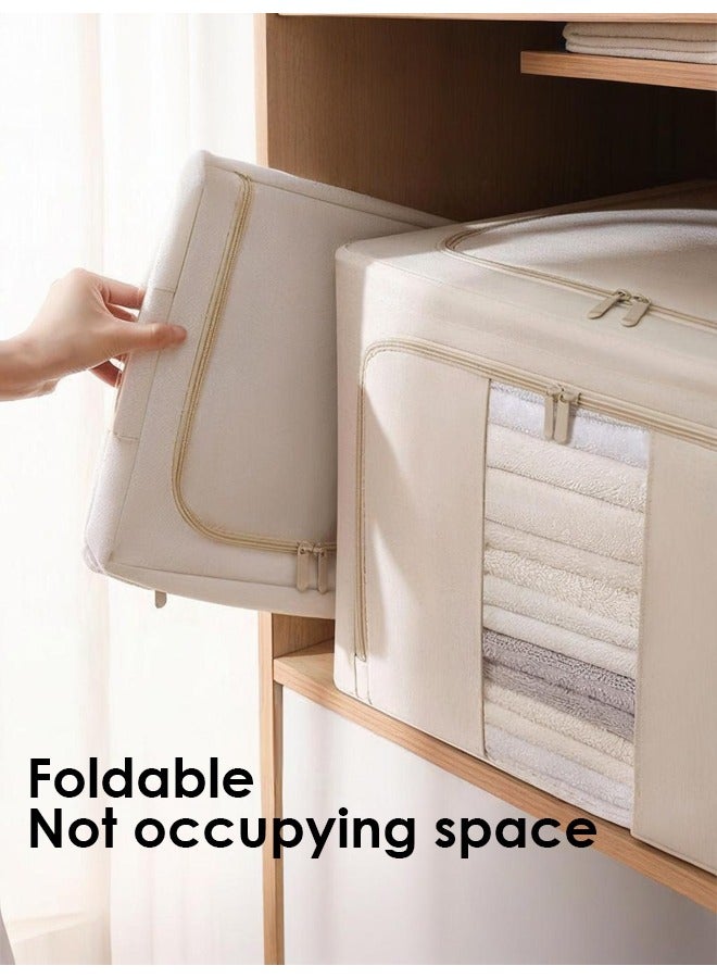 Clothes Storage Organizer, Visible Drawer Organizers，Foldable Closet Organizer Bins，Moisture and Mold Prevention，with Clear Window，Zippers and Handles，for Shirts, T-Shirts, Kids Jeans, Scarves, And Baby Clothes，40*30*20cm