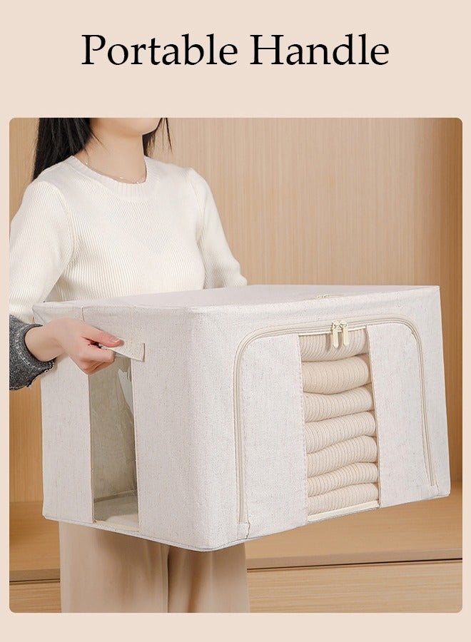 Clothes Storage Organizer, Visible Drawer Organizers，Foldable Closet Organizer Bins，Moisture and Mold Prevention，with Clear Window，Zippers and Handles，for Shirts, T-Shirts, Kids Jeans, Scarves, And Baby Clothes，40*30*20cm