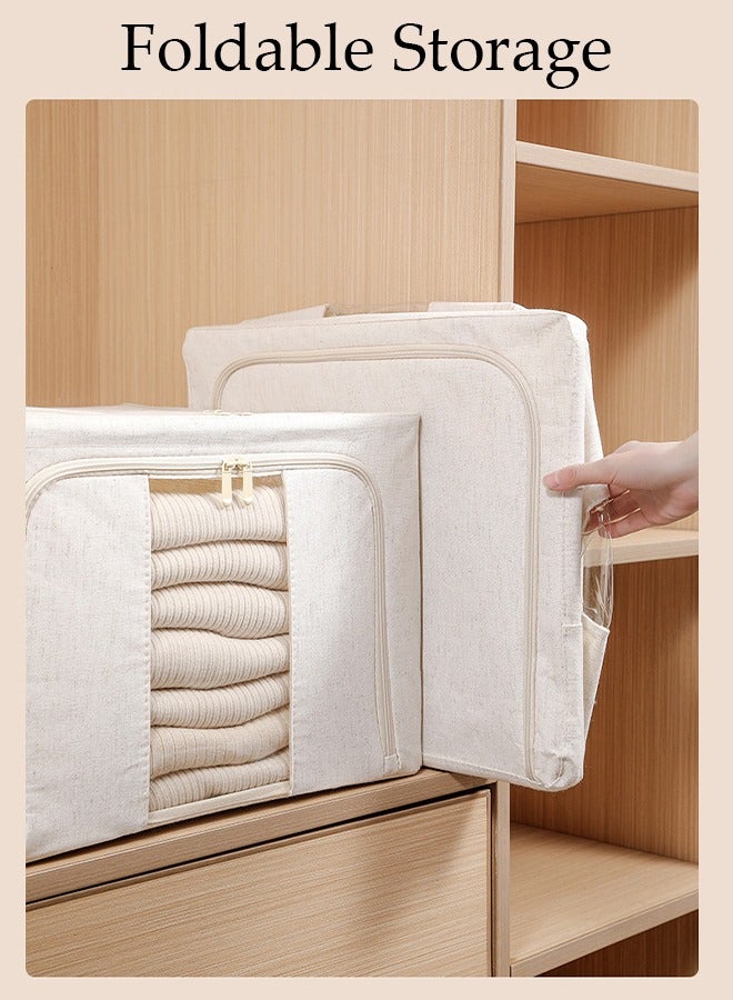 Clothes Storage Organizer, Visible Drawer Organizers，Foldable Closet Organizer Bins，Moisture and Mold Prevention，with Clear Window，Zippers and Handles，for Shirts, T-Shirts, Kids Jeans, Scarves, And Baby Clothes，40*30*20cm