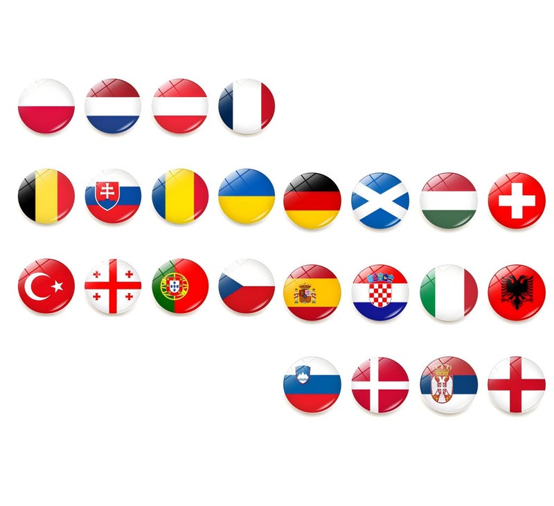 ZENRUIMING 24Pcs European Country Flag Refrigerator MagnetMagnetic Refrigerator Stickers Europe Travel Country Souvenir School Office Whiteboard Stickers Suitable for Refrigerator Dishwasher Metal Cabinet - Image 2