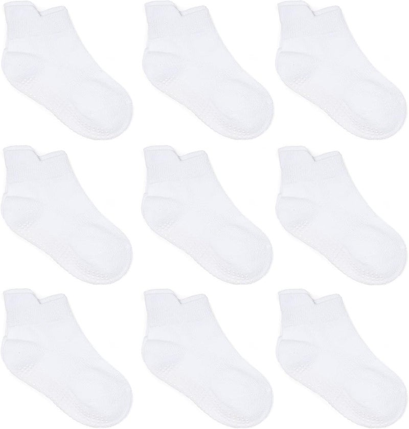 Zaples Baby Non Slip Grip Ankle Socks with Non Skid Soles for Infants Toddlers Kids Boys Girls - Image 1