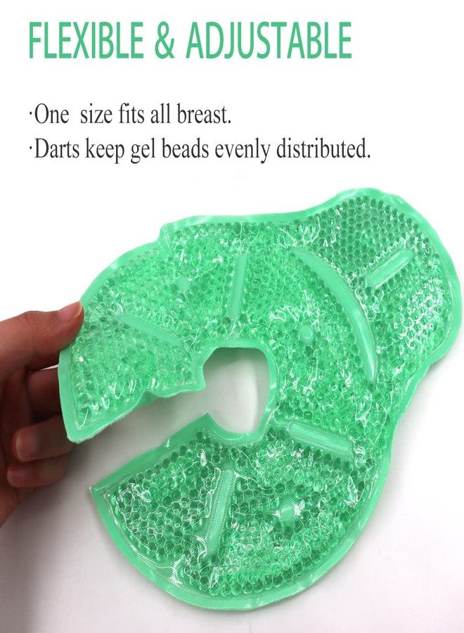 coldchill Reusable Breast Therapy Pack, Breast Ice Packs, Breastfeeding Essentials, for Breastfeeding Relief, Nursing Pain, Engorgement, Swelling Augmentation, Mastitis, Mastectomy Recovery, 2 Pack, Green - Image 2
