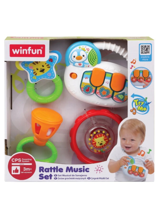 Winfun Rattle Music Set Keyboard Musical Toy Set for Babies & Toddlers - Image 1