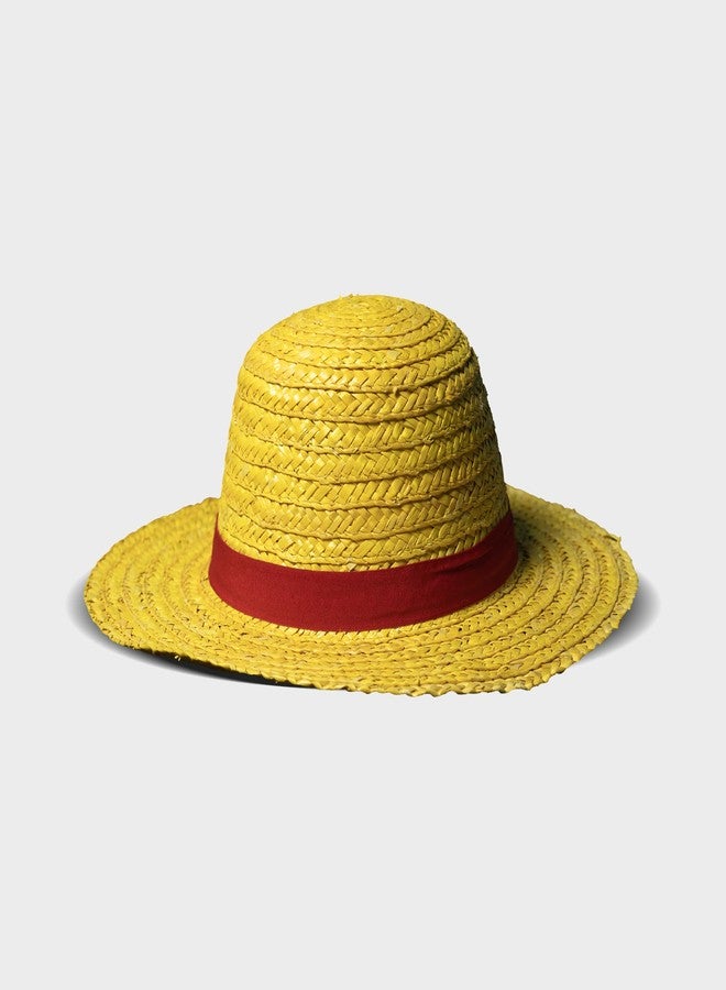 Offo One Piece Luffy Yellow Straw Hat Cosplay Accessory - Unisex Anime Costume Hat for Kids & Adults, Lightweight Pirate Hat Collectible for Conventions, Parties & Fans - Image 2