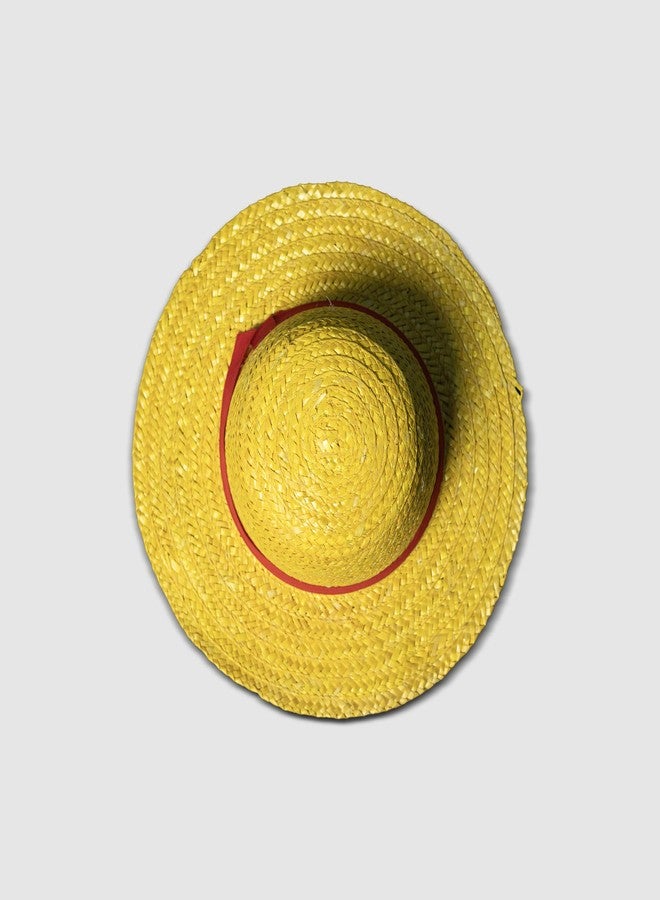 Offo One Piece Luffy Yellow Straw Hat Cosplay Accessory - Unisex Anime Costume Hat for Kids & Adults, Lightweight Pirate Hat Collectible for Conventions, Parties & Fans - Image 4