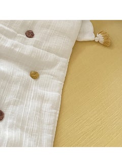 Crane BABY Crib Fitted Sheet, Ochre  - Image 4
