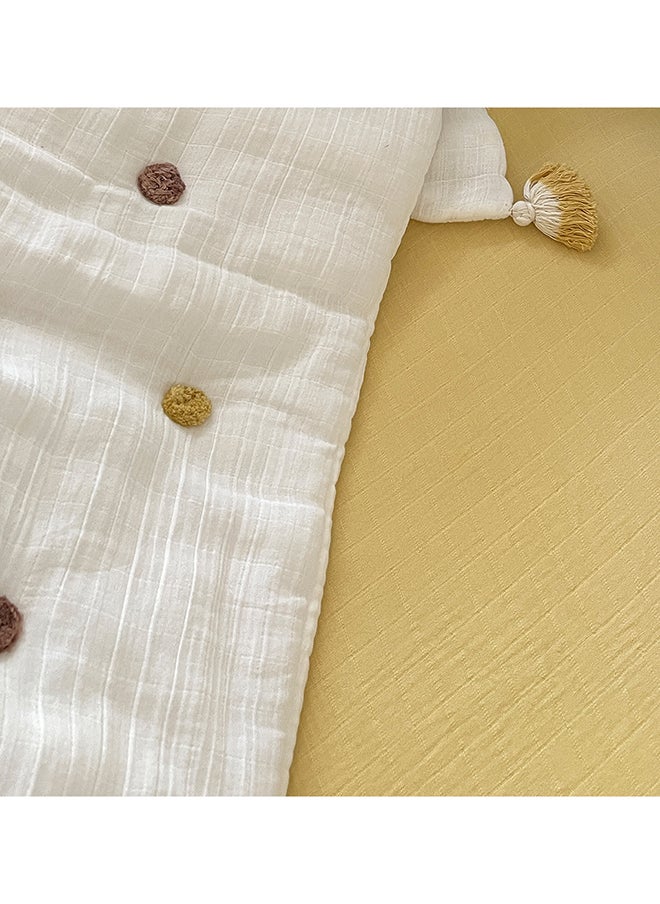 Crane BABY Crib Fitted Sheet, Ochre  - Image 4