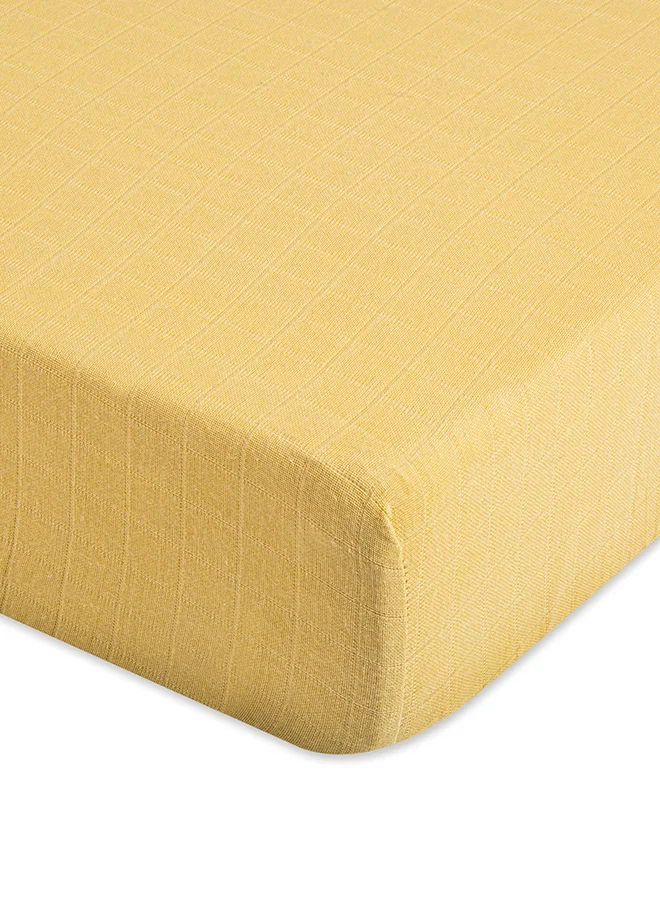 Crane BABY Crib Fitted Sheet, Ochre