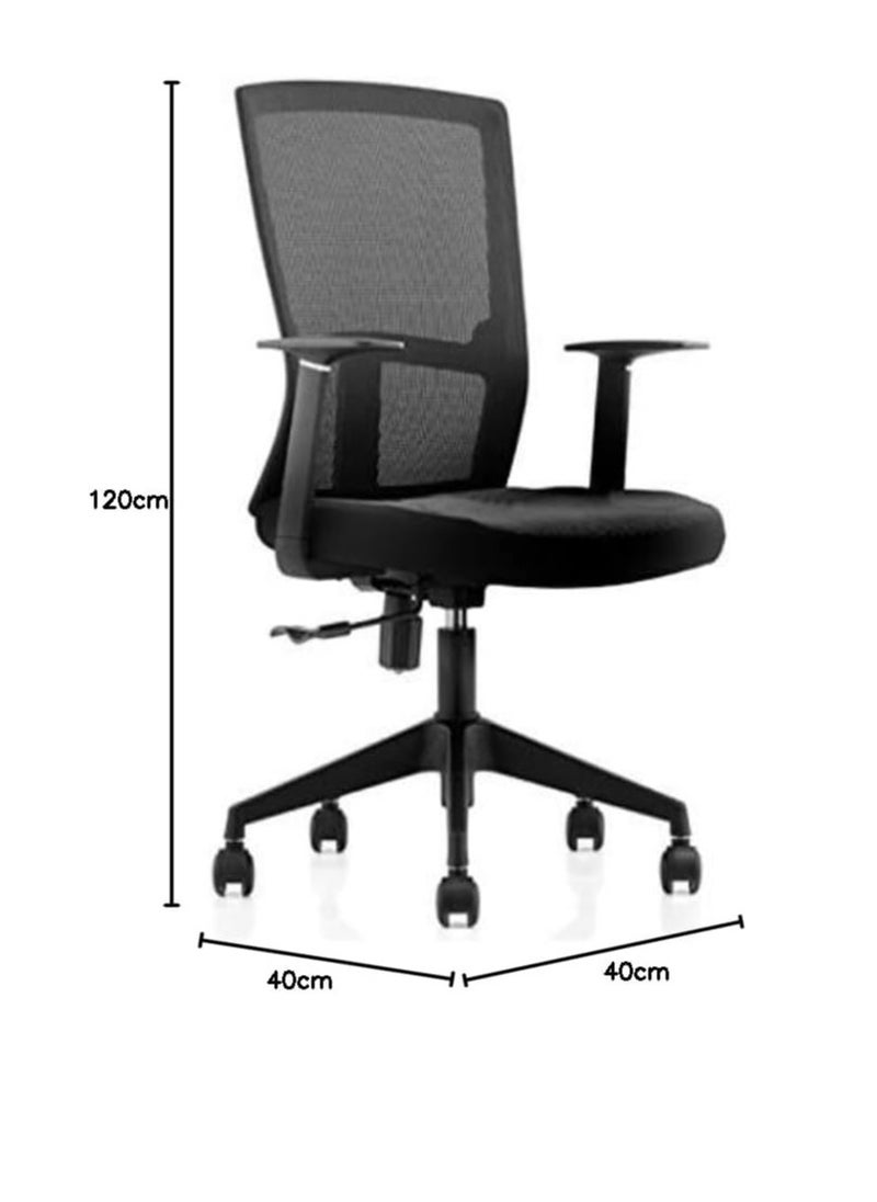 Neo Front Neo Front Office Chair: Ergonomic Desk Chair, Swivel Computer Chair, Low Back Mesh Executive Chair with Lumbar Support in Blue and Grey 183B-HS/Black – Perfect for Office and Home Decor  - Image 2